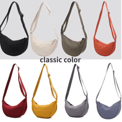 minimalist nylon crossbody shoulder bag lightweight padded travel purse for women