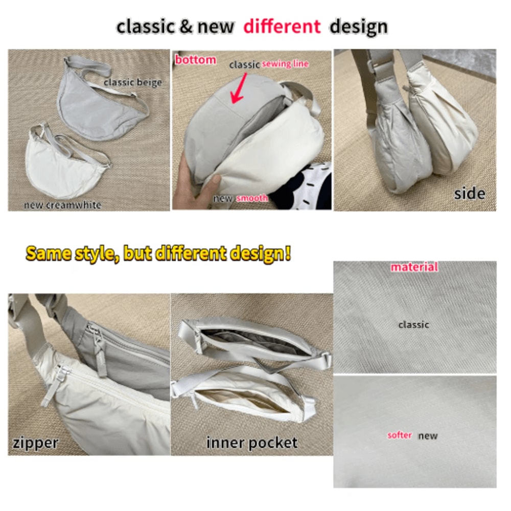 Minimalist Nylon Crossbody Shoulder Bag Lightweight Padded Travel Purse For Women 13