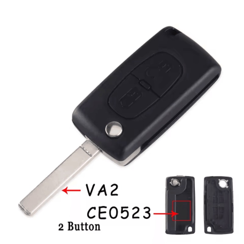 KEYYOU Flip Car Key Shell Case For Peugeot And Citroen Folding Remote Key Cover 2 To 4 Buttons 10