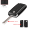 KEYYOU Flip Car Key Shell Case For Peugeot And Citroen Folding Remote Key Cover 2 To 4 Buttons 2