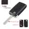 KEYYOU Flip Car Key Shell Case For Peugeot And Citroen Folding Remote Key Cover 2 To 4 Buttons 3