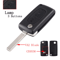 KEYYOU Flip Car Key Shell Case For Peugeot And Citroen Folding Remote Key Cover 2 To 4 Buttons 3