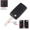 KEYYOU Flip Car Key Shell Case For Peugeot And Citroen Folding Remote Key Cover 2 To 4 Buttons 5