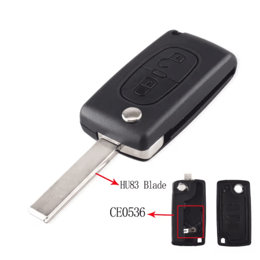 KEYYOU Flip Car Key Shell Case For Peugeot And Citroen Folding Remote Key Cover 2 To 4 Buttons 11