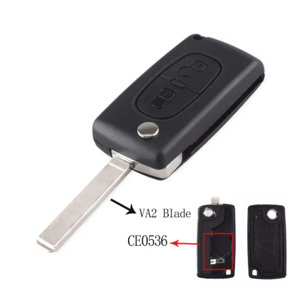 KEYYOU Flip Car Key Shell Case For Peugeot And Citroen Folding Remote Key Cover 2 To 4 Buttons 13