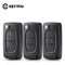 KEYYOU Flip Car Key Shell Case For Peugeot And Citroen Folding Remote Key Cover 2 To 4 Buttons 0