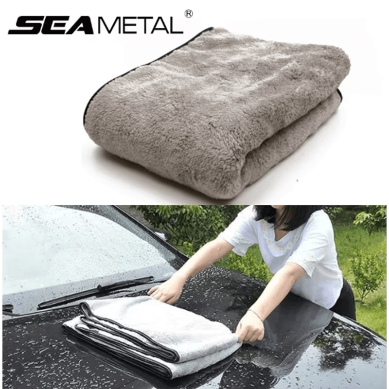 Premium Microfiber Car Drying Towel 100by40cm Super Absorbent Auto Cleaning Cloth 7