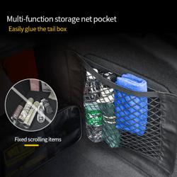 elastic car trunk storage net organizer – nylon mesh luggage holder for suv & sedan