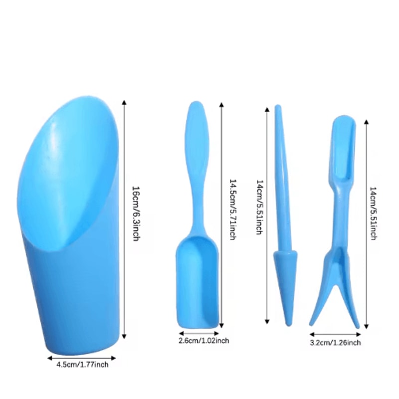 4Piece Garden Planter Tool Kit Mini Sowing Shovel Spoon Set For Succulents And Bonsai 4