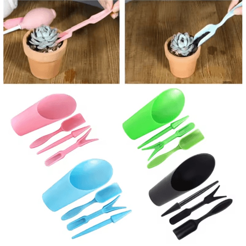 4Piece Garden Planter Tool Kit Mini Sowing Shovel Spoon Set For Succulents And Bonsai 8