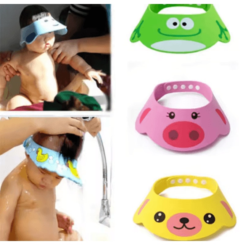 Adjustable Baby Shower Hat Toddler Shampoo Bath Visor Hair Protection Cap 0