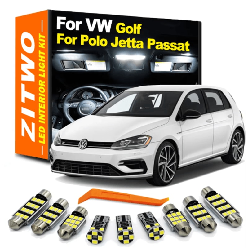 ZITWO No Error LED Interior Light Kit For VW Volkswagen Plug And Play Cabin 0