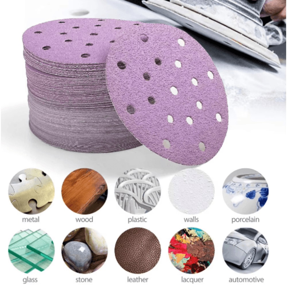 6 Inch 17 Hole Sanding Discs 602000 Grit Hook And Loop Wet Dry Sandpaper For Random Orbital Sanders 2