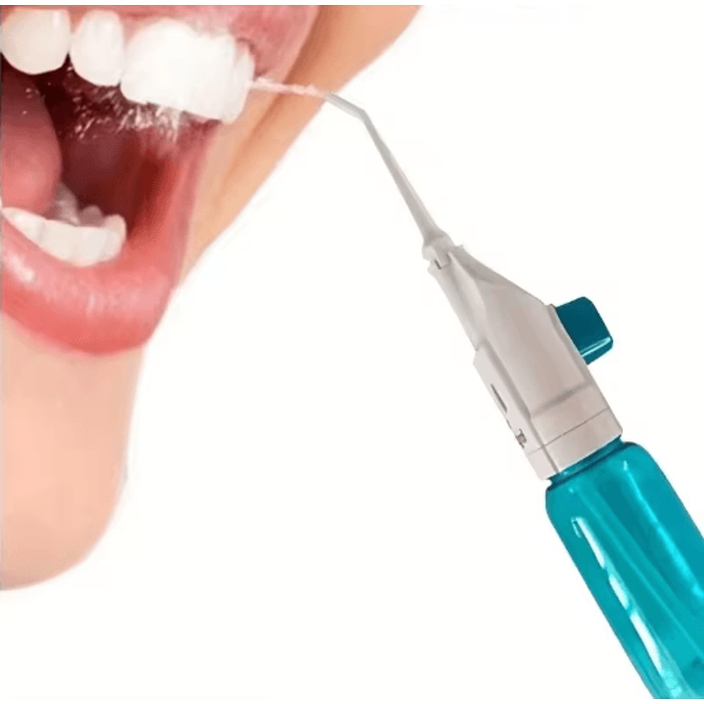 Portable HighPressure Oral Irrigator Manual Water Dental Flosser Tooth Cleaner 0