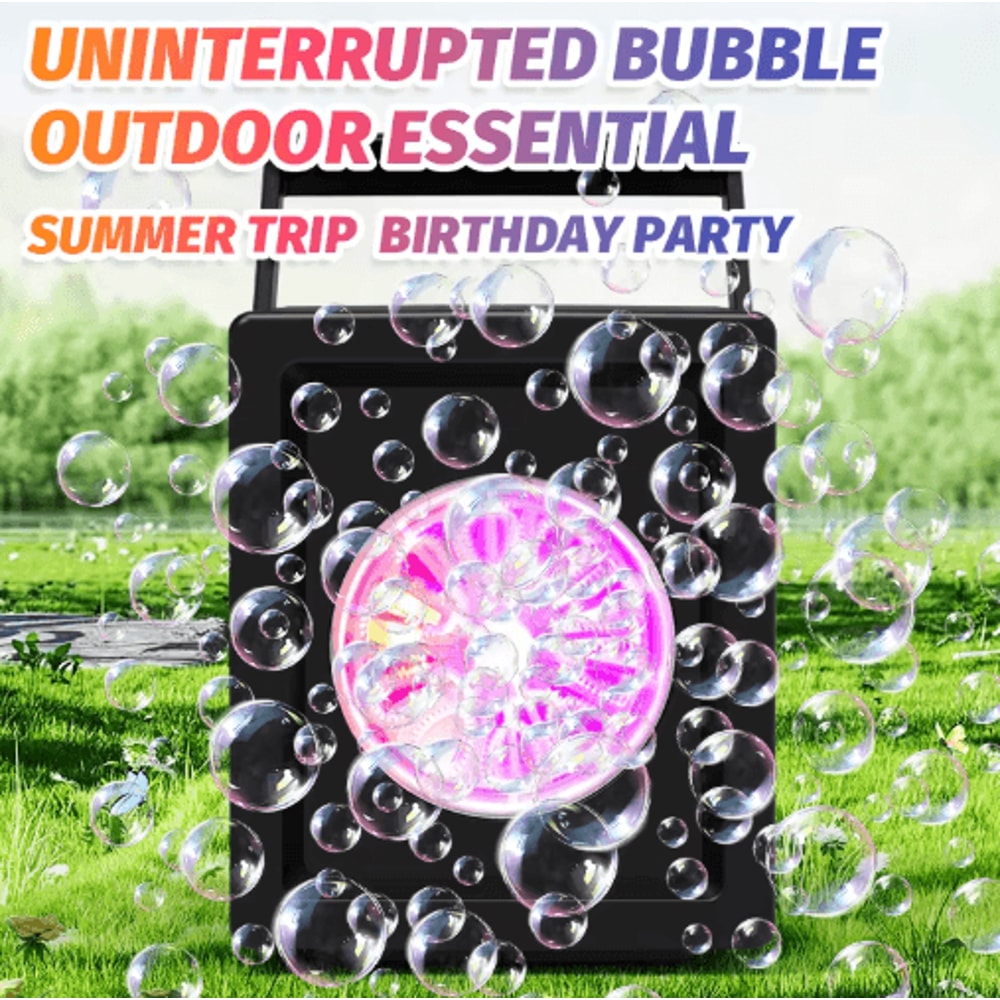 10Hole Automatic Electric Bubble Machine Handheld Bubble Blower Toy For Outdoor Parties 5