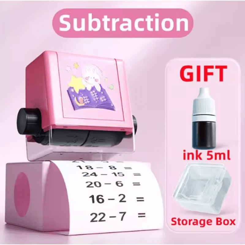 2in1 Reusable Math Roller Stamp FillintheBlank Teaching Stamp For Numbers Within 100 8