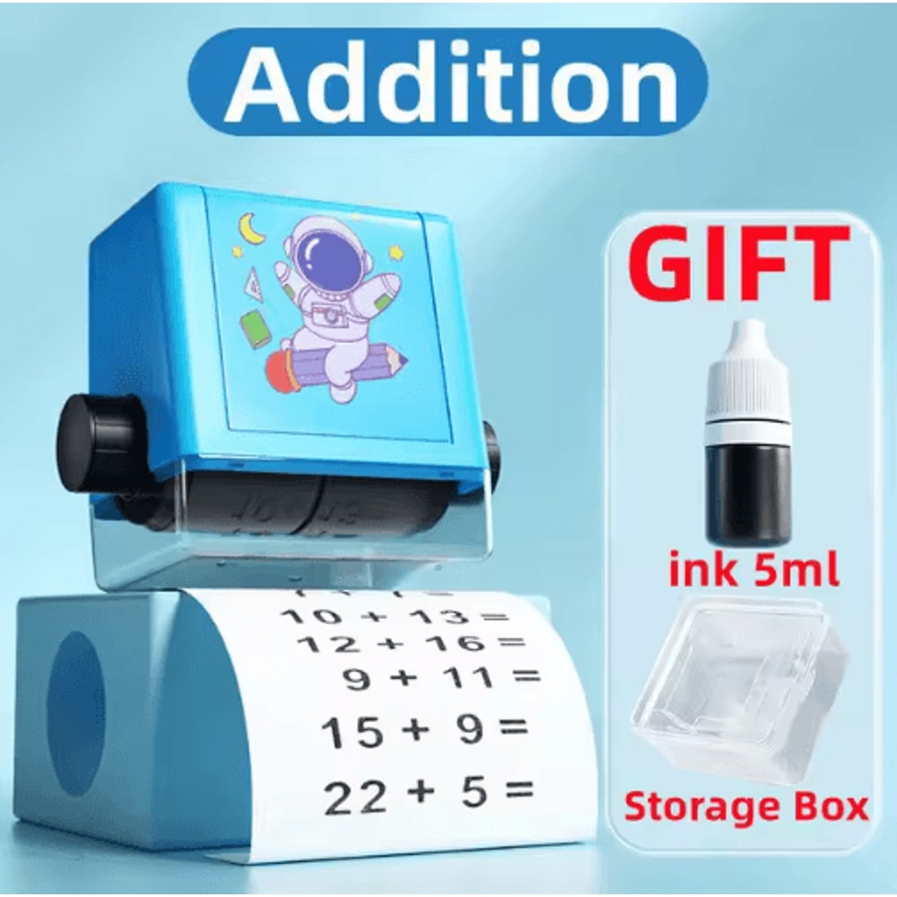 2in1 Reusable Math Roller Stamp FillintheBlank Teaching Stamp For Numbers Within 100 9