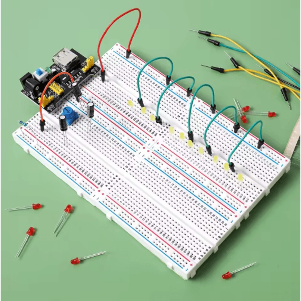 MB102 Solderless Breadboard Kit 400830 Point PCB Board With Jumper Wires For Arduino DIY 23