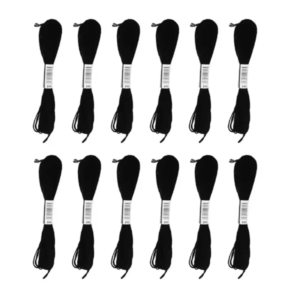 Cross Stitch Embroidery Thread Set 24 Skeins Black White Floss For DIY Sewing Crafts 2