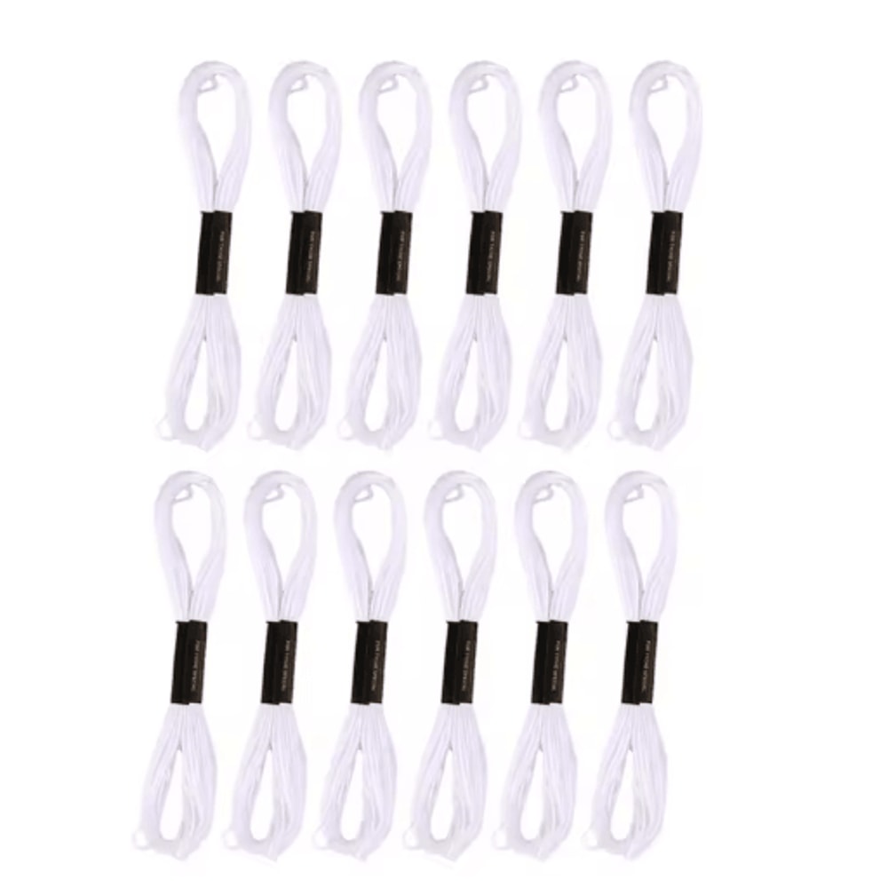 Cross Stitch Embroidery Thread Set 24 Skeins Black White Floss For DIY Sewing Crafts 3