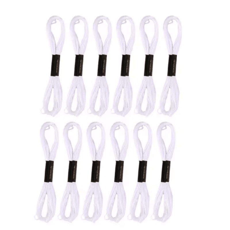 Cross Stitch Embroidery Thread Set 24 Skeins Black White Floss For DIY Sewing Crafts 3