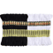 Cross Stitch Embroidery Thread Set 24 Skeins Black White Floss For DIY Sewing Crafts 0