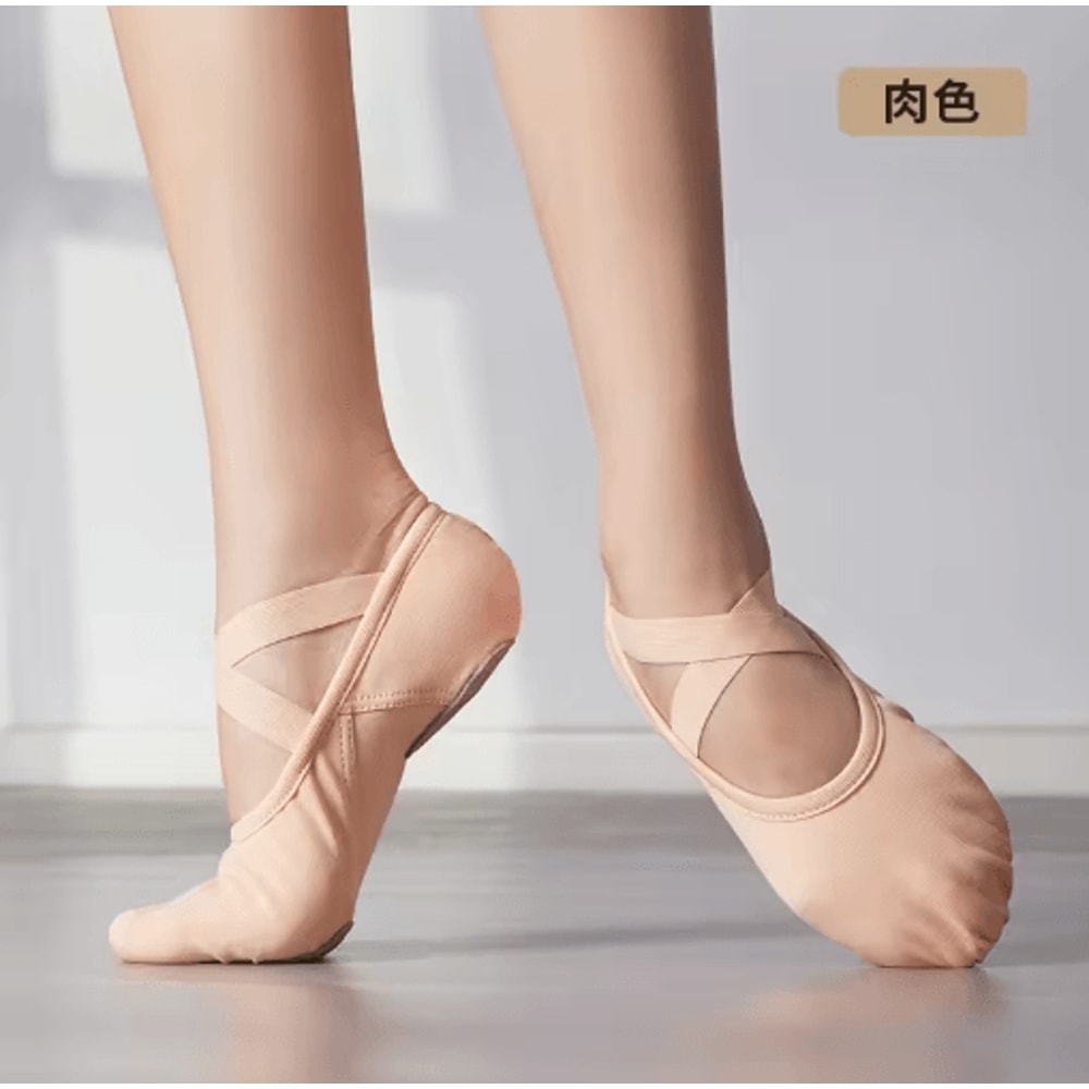 FlexGrace Elastic Ballet Dance Shoes With Soft Cat Claw Sole 2