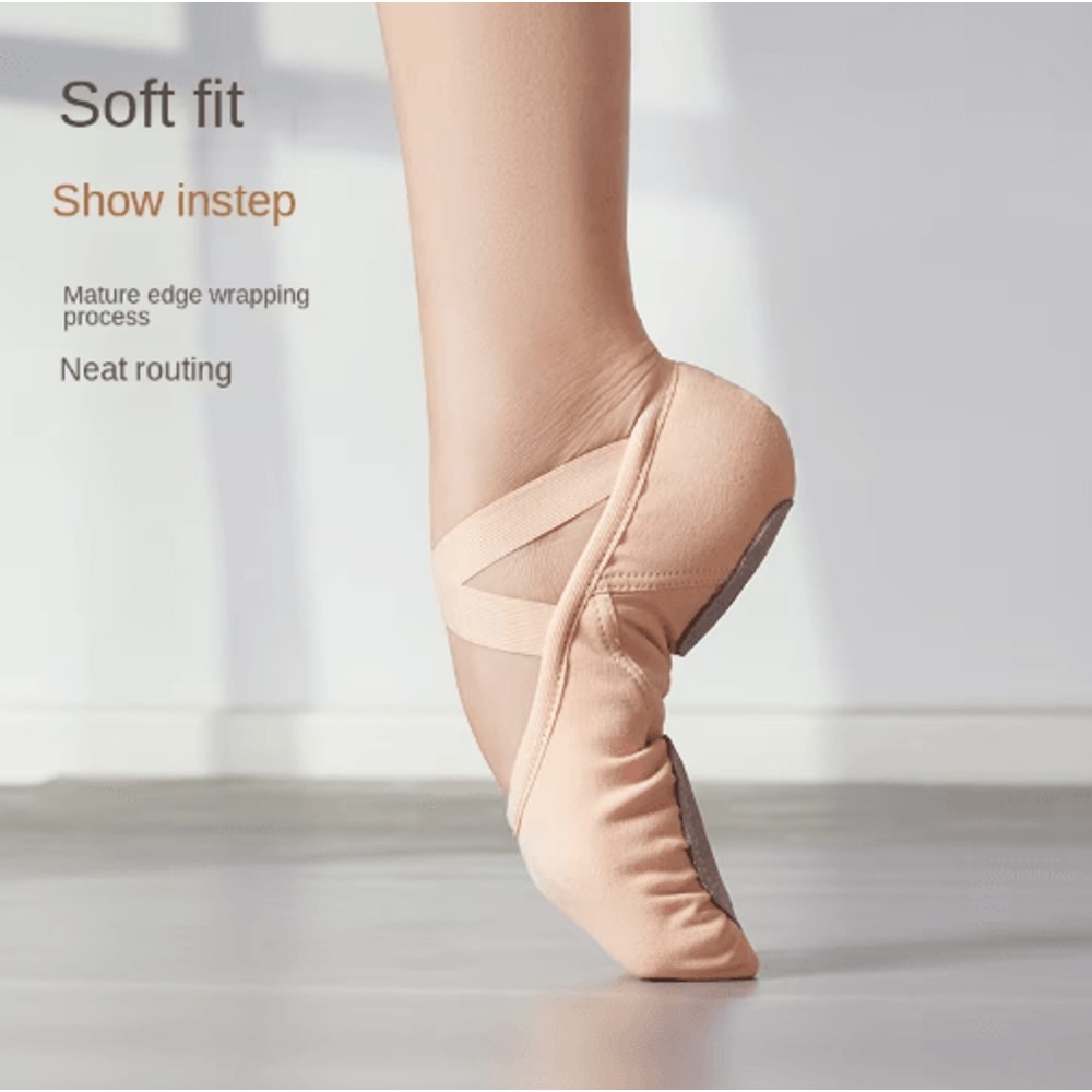 FlexGrace Elastic Ballet Dance Shoes With Soft Cat Claw Sole 5