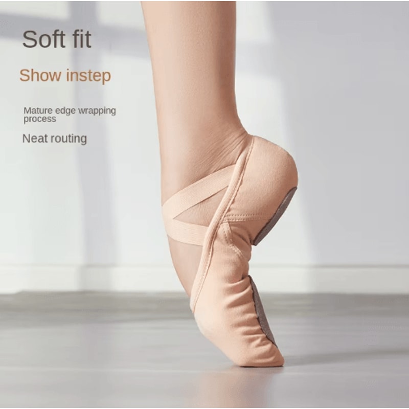 FlexGrace Elastic Ballet Dance Shoes With Soft Cat Claw Sole 5