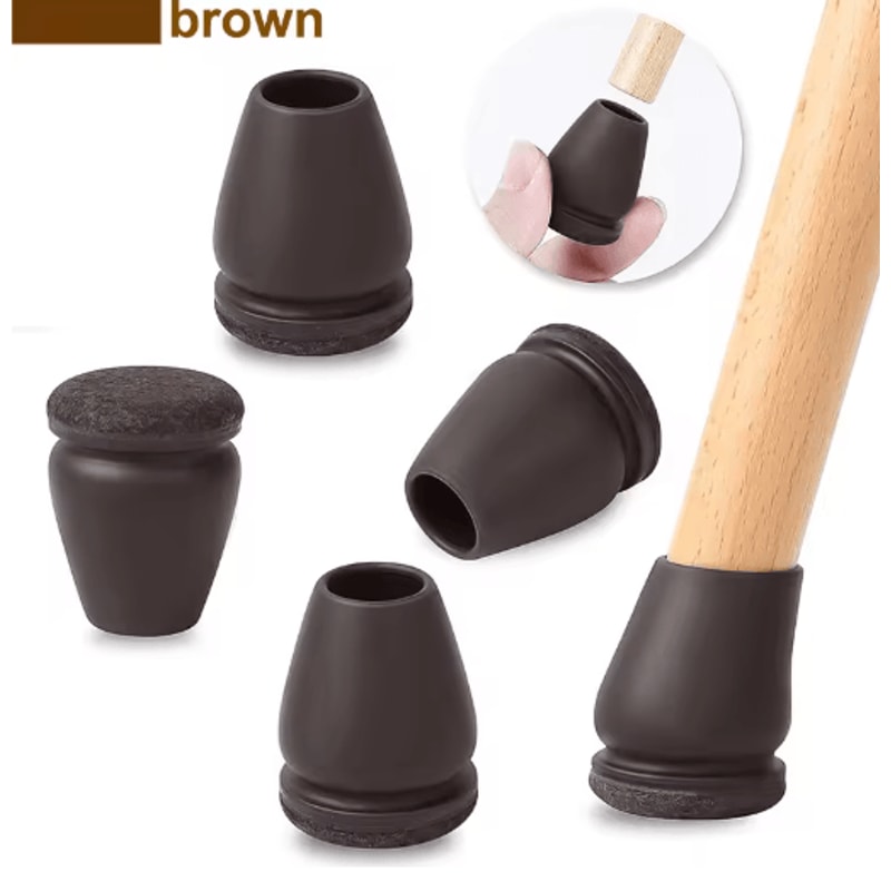 FlexGuard 15 Angled Felt Chair Leg Floor Protectors 8Pack 10