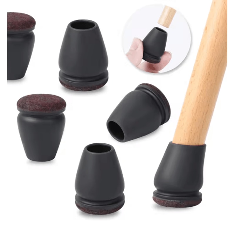 FlexGuard 15 Angled Felt Chair Leg Floor Protectors 8Pack 16