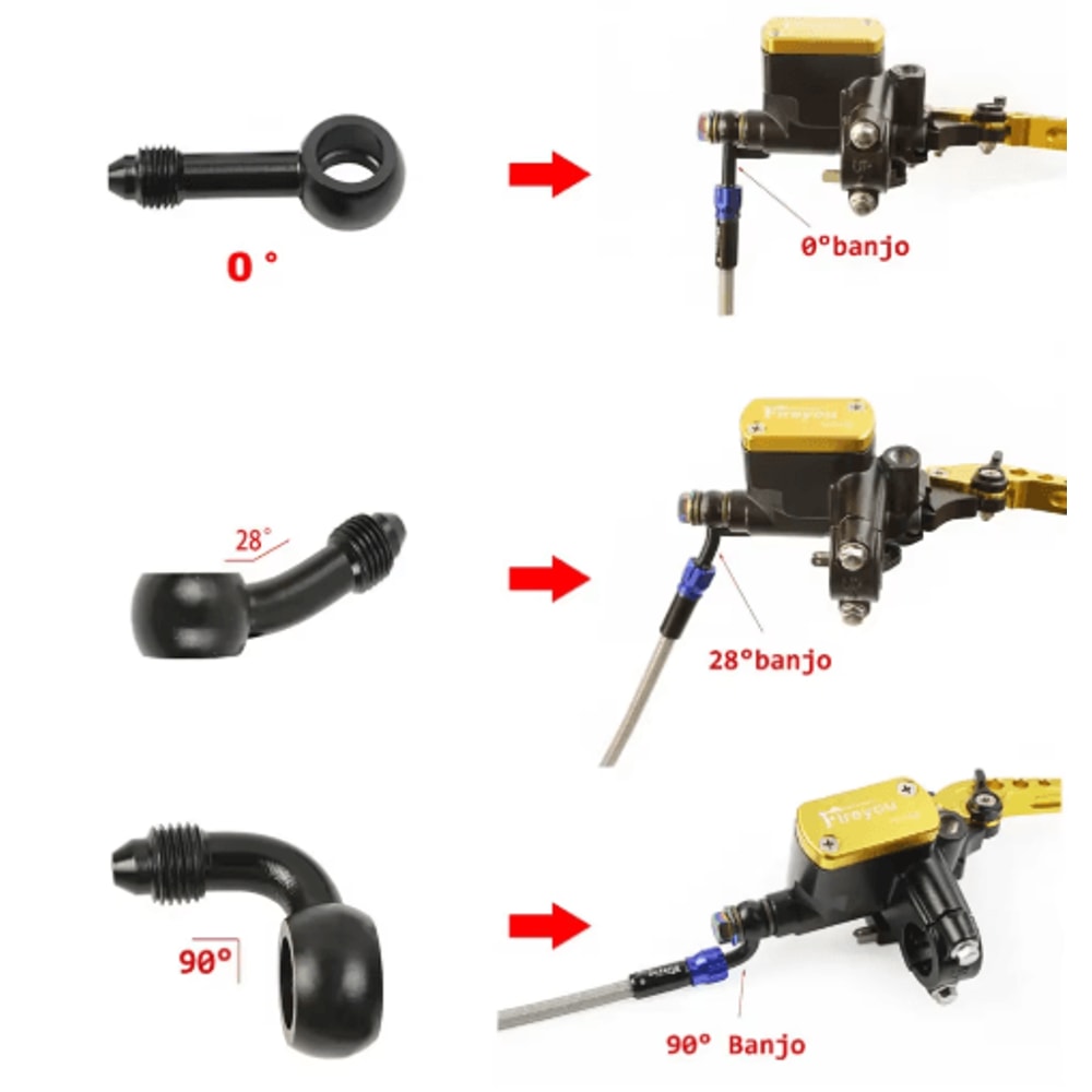 SteelFlex Universal M10 Hydraulic Brake Clutch Line Hose 4