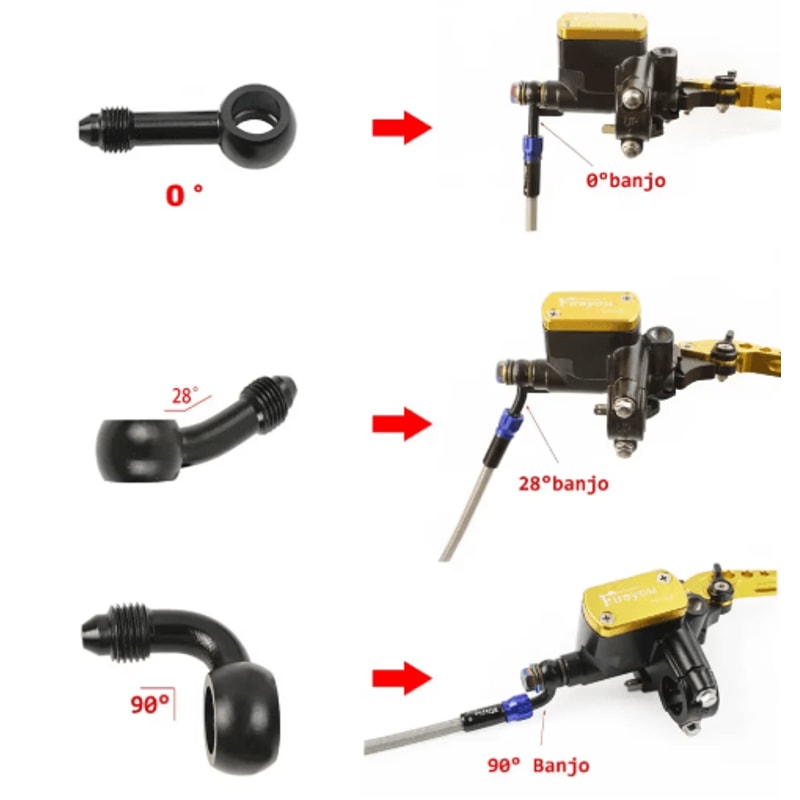 SteelFlex Universal M10 Hydraulic Brake Clutch Line Hose 4