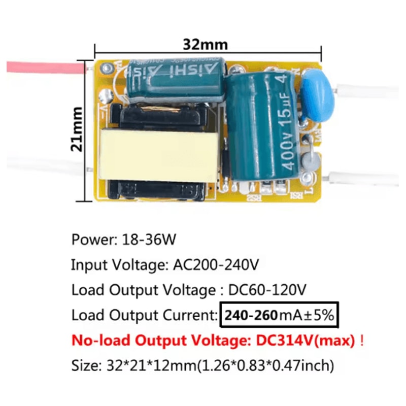 PowerCore Constant Current LED Driver ACDC Converter 8W50W Options 2