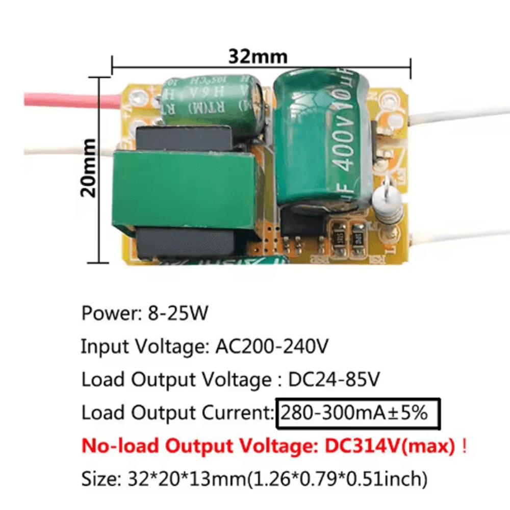 PowerCore Constant Current LED Driver ACDC Converter 8W50W Options 6