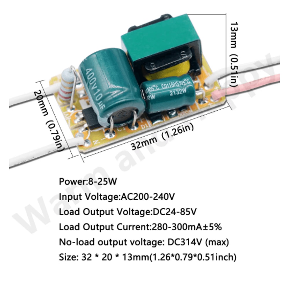 PowerCore Constant Current LED Driver ACDC Converter 8W50W Options 9