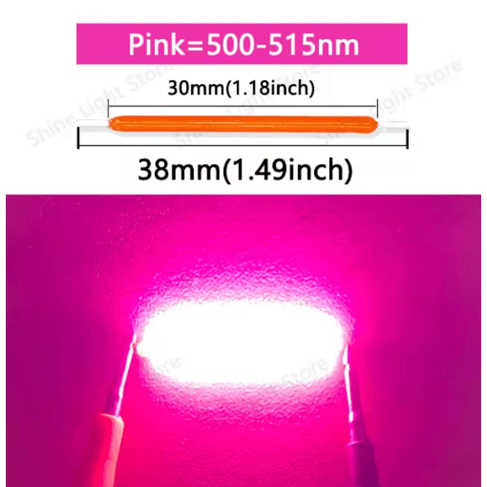 LumiString 3V COB LED Filament 38mm For DIY Decorative Lighting 101200pcs 4