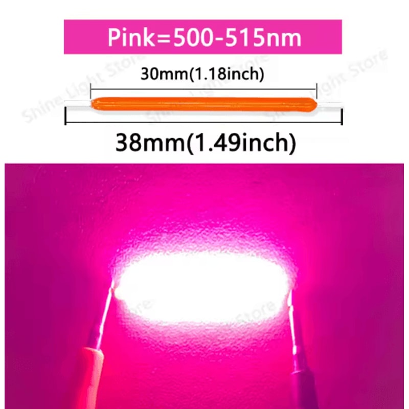 LumiString 3V COB LED Filament 38mm For DIY Decorative Lighting 101200pcs 4