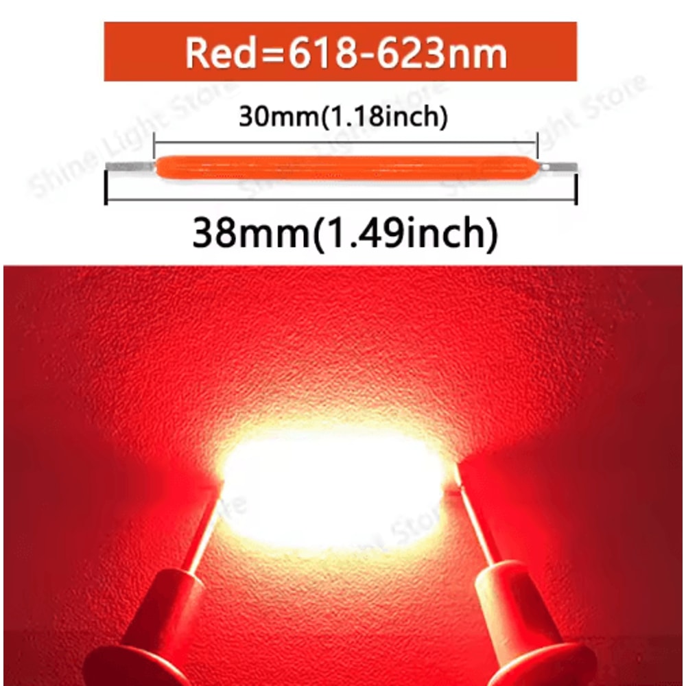 LumiString 3V COB LED Filament 38mm For DIY Decorative Lighting 101200pcs 7