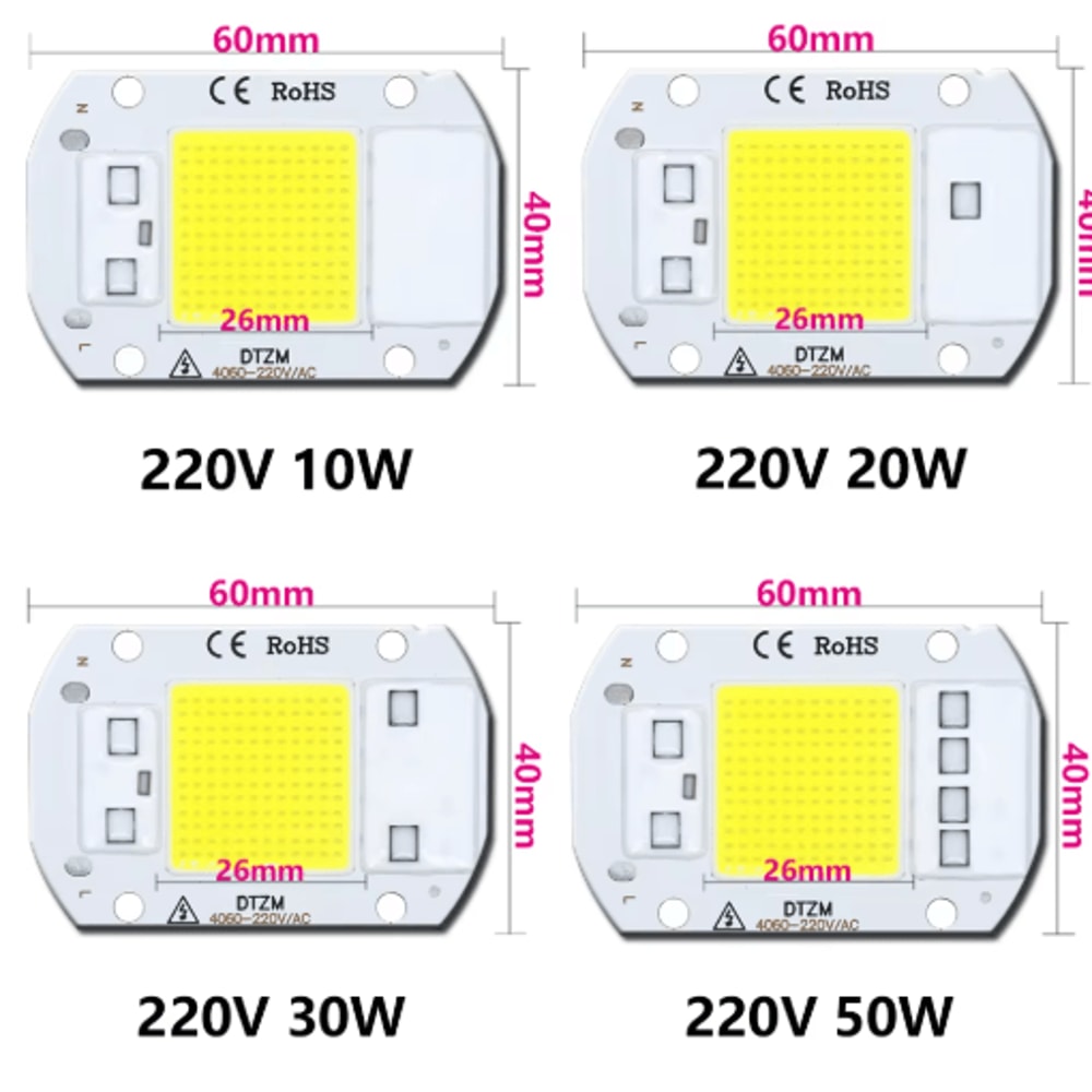 UltraBeam 220V HighPower LED COB Matrix Flood Light 5W50W Options 2