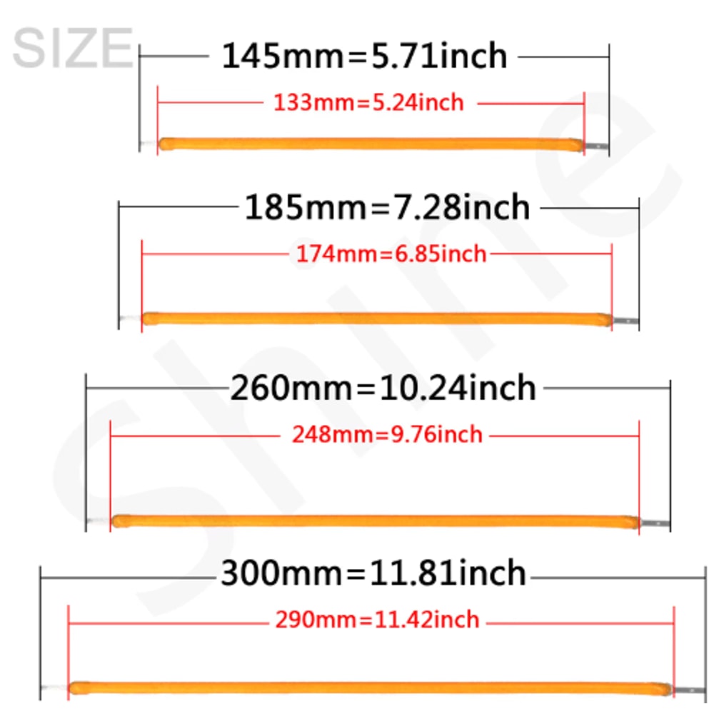 FlexLume Flexible COB LED Filament Edison Lamp Parts 10Pack 8