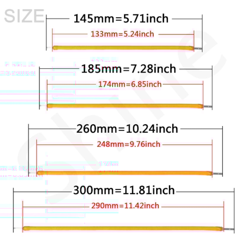 FlexLume Flexible COB LED Filament Edison Lamp Parts 10Pack 8