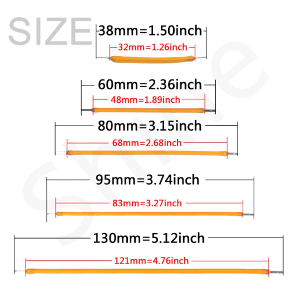 FlexLume Flexible COB LED Filament Edison Lamp Parts 10Pack 9