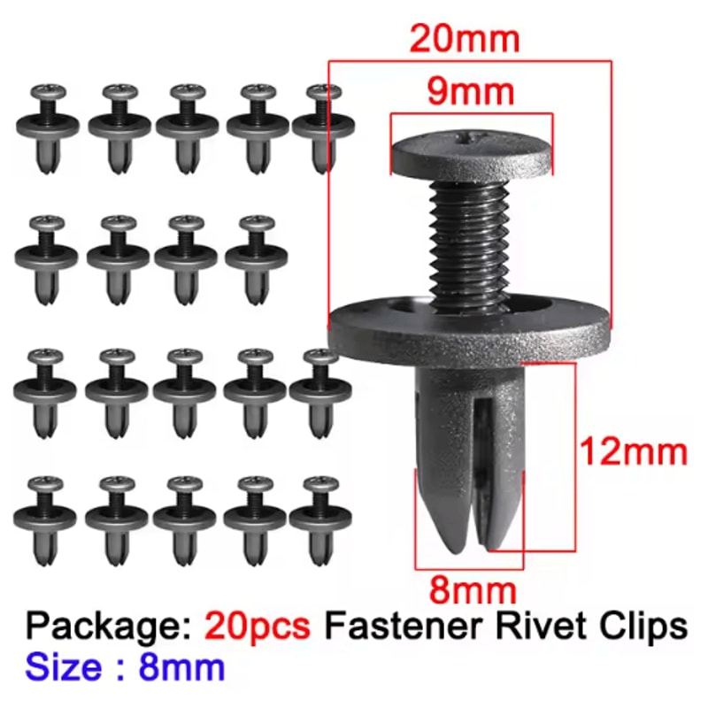 AutoLock 6mm Push Type Plastic Rivet Fastener Clips For Toyota 10 To 50pcs 1