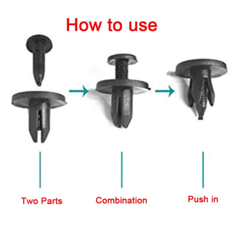AutoLock 6mm Push Type Plastic Rivet Fastener Clips For Toyota 10 To 50pcs 9
