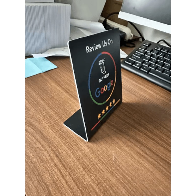 ReviewTap NFC Google Review Acrylic Stand And Card NTAG215 Waterproof 15