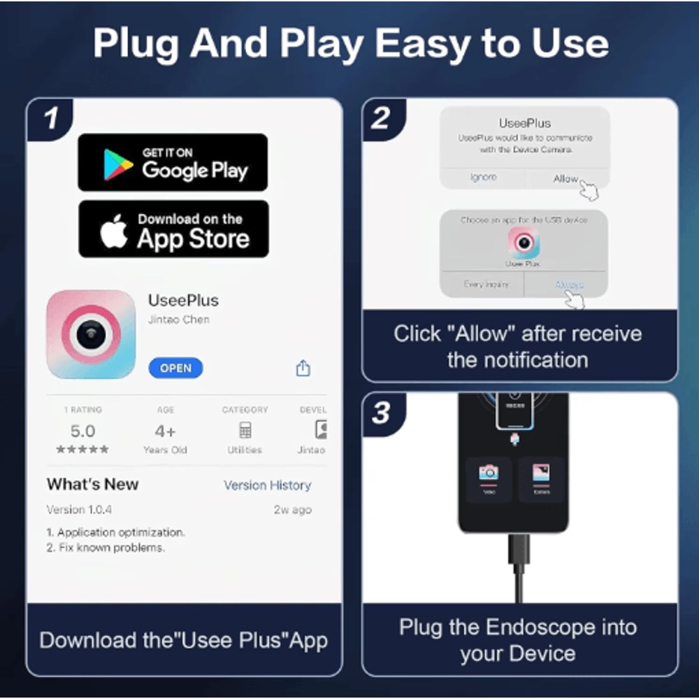 InstaScope 8mm 1080P Endoscope Inspection Camera For IPhone And Android 3