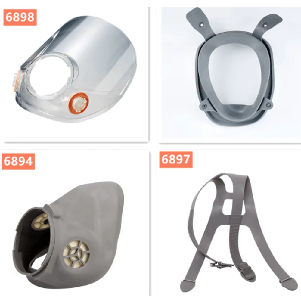 SafeSeal Replacement Screen And Headband Accessories For 3M 6800 Series Respirators 0
