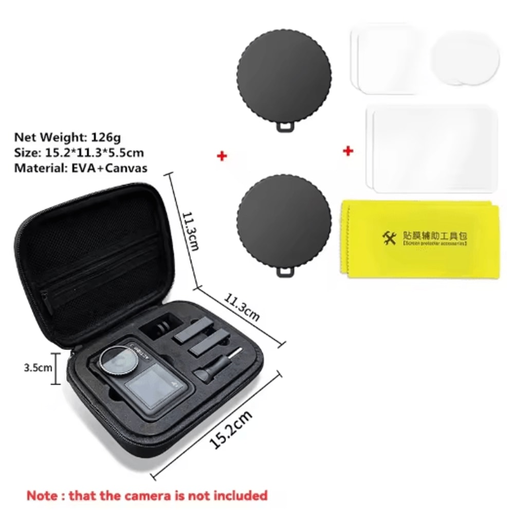 LensGuard Silicone Camera Lens Dust Cover Set For DJI Osmo Action Series 1