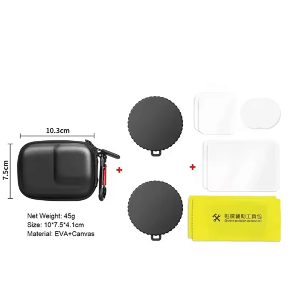 LensGuard Silicone Camera Lens Dust Cover Set For DJI Osmo Action Series 3